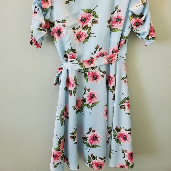 Design Lab Lord & Taylor Blue Floral Dress - Picture 4 of 5